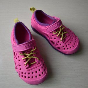 Pink Crocs Girl Swiftwater Shoes - size 9